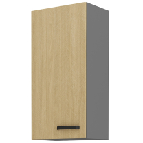SCANDI sc | horní skříňka 45 G-90 1F s policemi | 45 cm | VYSOKÁ | šedá/rybí kost