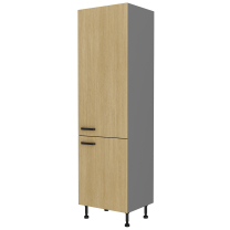 SCANDI sc | vysoká skříňka 60 DK-215 2F potravinová | 60 cm | šedá/rybí kost