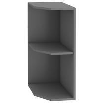 SCANDI sc | dolní regál 30 D ZAK zakončovací s policemi  | 30 cm | UNI provedení | šedá