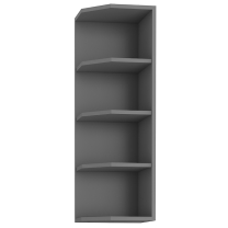 SCANDI sc | horní regál 30 G-90 ZAK ukončovací s policemi  | 30 cm | UNI provedení | šedá