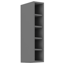 SCANDI sc | horní regál 15 G-72 OTW  s policemi  | 15 cm | UNI provedení | šedá