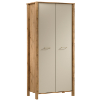 Obývací stěna INDYGO b | 3 díly | sestava C | 180 cm + komoda 90 cm | dub wotan/béžová