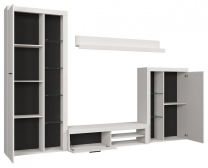 Obývací stěna Rumba + komoda 2F | 270 cm + 97,2 cm | lefkas/grafit