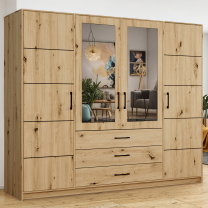 Šatní skříň BELLA se zrcadlem | 240 cm | artisan