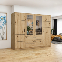 Šatní skříň BELLA se zrcadlem | 240 cm | artisan