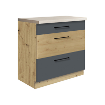 Kuchyňská linka INFINITY s | 270x260 cm | SE SOKLEM | šedá mat/artisan