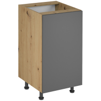 Kuchyně LANGEN šp | s ostrůvkem | 450x230 cm + 155x120 cm | SOKL v CENĚ | push open | artisan/šedá