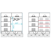 Šatní skříň CANADA CA-24 | 200 cm | se zrcadlem | bílá s černými úchyty