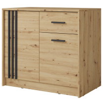 Komoda CANADA CY-4 | 102 cm | artisan s černými úchyty