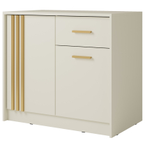 Komoda CANADA CY-35 | 102 cm | kašmír se zlatými úchyty