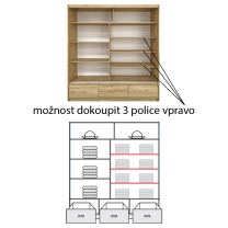 Šatní skříň CANADA CA-34 | 200 cm | se zrcadlem | kašmír s černými úchyty