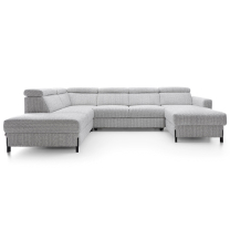 Sedací souprava ULISES U | 225x331x179 | rozkládací + úlož. prostor | tmavě zelená | VÝBĚR NOŽIČEK