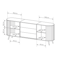 LOVI c | komoda 196 2D3S | 196 cm | dub cremona