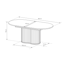 LOVI c | jídelní stůl rozkládací | 180x90 cm | dub cremona