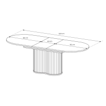 LOVI c | jídelní stůl rozkládací | 180x90 cm | dub cremona