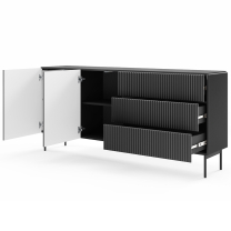 MUTI c | komoda 177 2D3S | 177 cm | černá