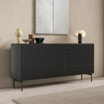 MUTI c | komoda 177 2D3S | 177 cm | černá