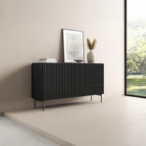 MUTI c | komoda 147 2D3S | 147 cm | černá