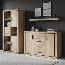 Obývací stěna DALLAS s | sestava CH | 3 díly | 234 cm | sonoma