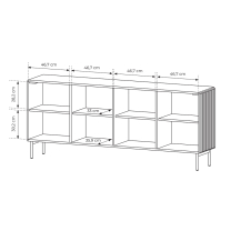 MUTI k | komoda 195 4D | 195,2 cm | kašmír
