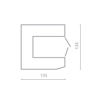 Tablo B | šatní skříň rohová TA1 L/P | grafit/bílá lux | SKLADEM 1 ks