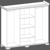 Kora | šatní skříň KS2 | samoa king