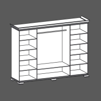 Kora | šatní skříň KS3 | samoa king