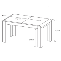 LINK s | rozkládací jídelní stůl | 144,5x80 cm | sonoma