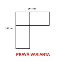 Sedací souprava Enzo M - VÝBĚR TKANIN - levá/pravá - VELKÁ SPACÍ PLOCHA