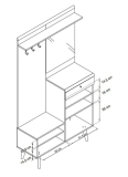 Předsíňová stěna Primo PG110 | dub riviera / bílá