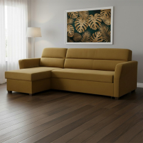 Malá sedací souprava LIVIA | 157x228 cm | LEVÁ | rozkládací na každodenní spaní | VÝBĚR TKANIN