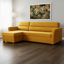 Malá sedací souprava LIVIA | 157x228 cm | LEVÁ | rozkládací na každodenní spaní | VÝBĚR TKANIN