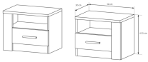 Anders - 2x noční stolek