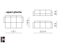 Pohovka Classic III 3R | 204 cm | rozkládací + úložný prostor | VÝBĚR TKANIN