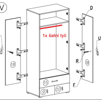 Dětský pokoj Komi C - růžová