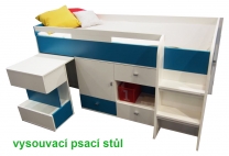 Mobi - patrová postel MO21 - modrá