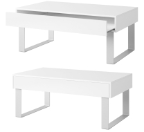 CALABRINI b | konferenční stolek velký | 110 cm | bílá lesk