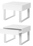 CALABRINI b | konferenční stolek malý | 63,5 cm | bílá lesk