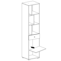 Sigma - regál SI 8 L/P - beton