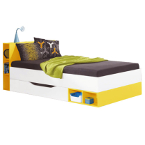 Mobi - jednolůžko MO18 L/P + MATRACE - žlutá