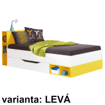 Mobi - jednolůžko MO18 L/P - žlutá