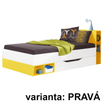 Mobi - jednolůžko MO18 L/P - žlutá