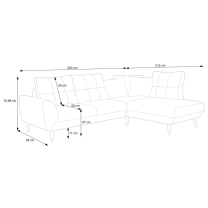 Sedací souprava STAY - 250x212 - rozkládací + úložný prostor - VÝBĚR TKANIN
