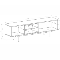 Inox - TV stolek IRTV175