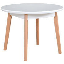 Rozkládací jídelní stůl Oslo 4 - lakovaná MDF - Ø100/130x100 cm