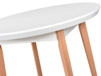 Rozkládací jídelní stůl Oslo 4 - lakovaná MDF - Ø100/130x100 cm