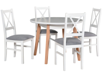 Rozkládací jídelní stůl Oslo 4 - lakovaná MDF - Ø100/130x100 cm