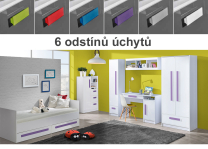 Guliver | regál 4 | bílá lesk | RŮZNÉ ÚCHYTY
