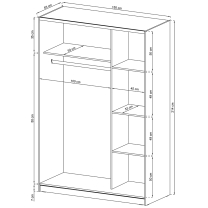 Skříň MIKA IV - 150 cm - sonoma