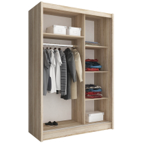 Skříň MAJA - 130 cm | sonoma/1x zrcadlo